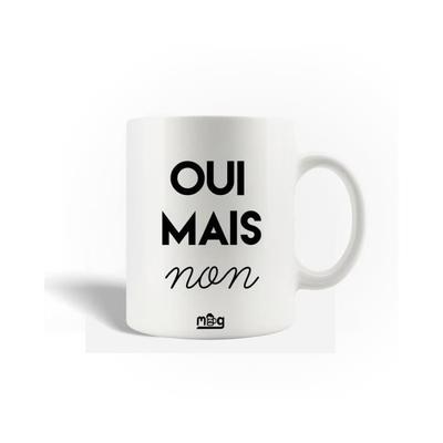 Ceramic Mug - - Quote Yes But No - 30cl - Dishwasher Safe - White