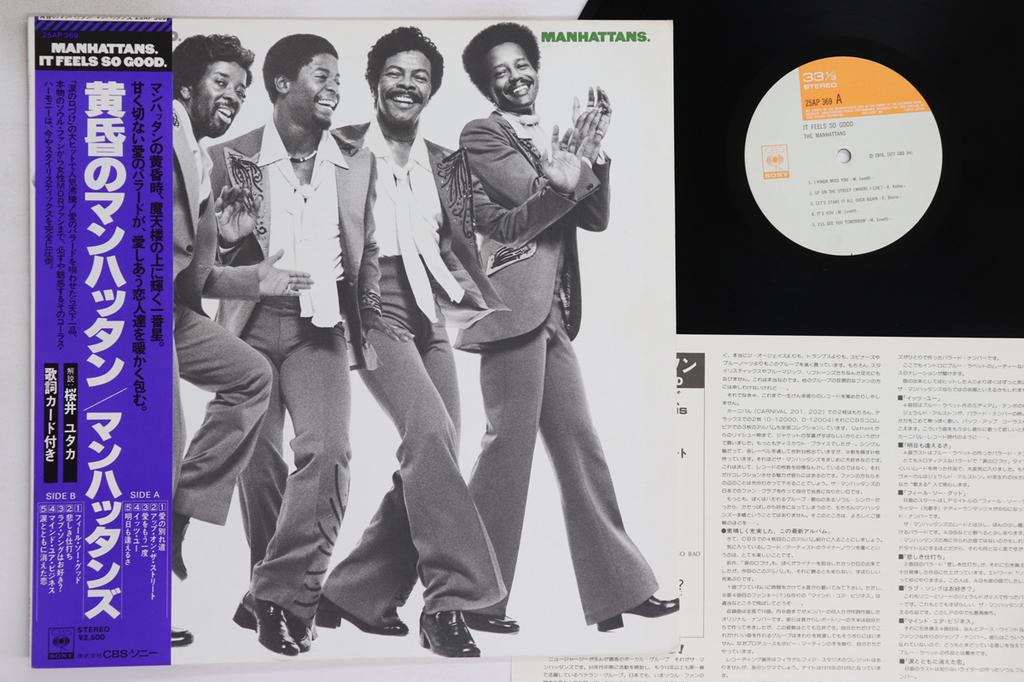 LP Record MANHATTANS - It Feels So Good 25AP369 CBS SONY 1977 Japan Obi Soul/Funk Used