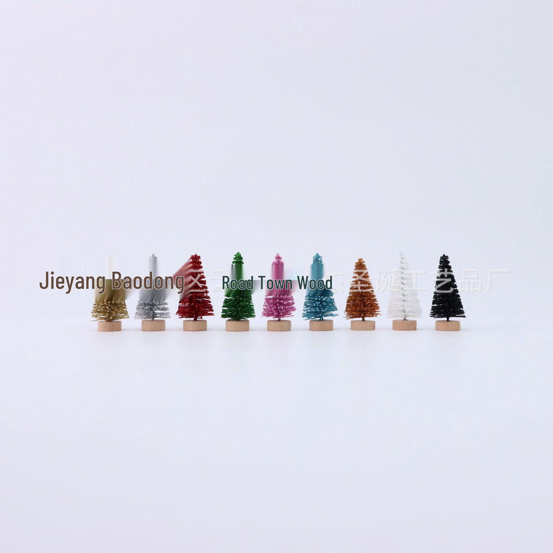 TEMU Multi-color Glitter Mini Christmas Tree Ornaments разноцветный
