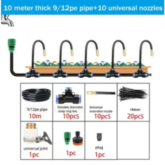 Kit d'arroseur automatique universel à buse rotative en cuivre, arroseur à atomisation pour jardin, balcon, kits d'arrosage