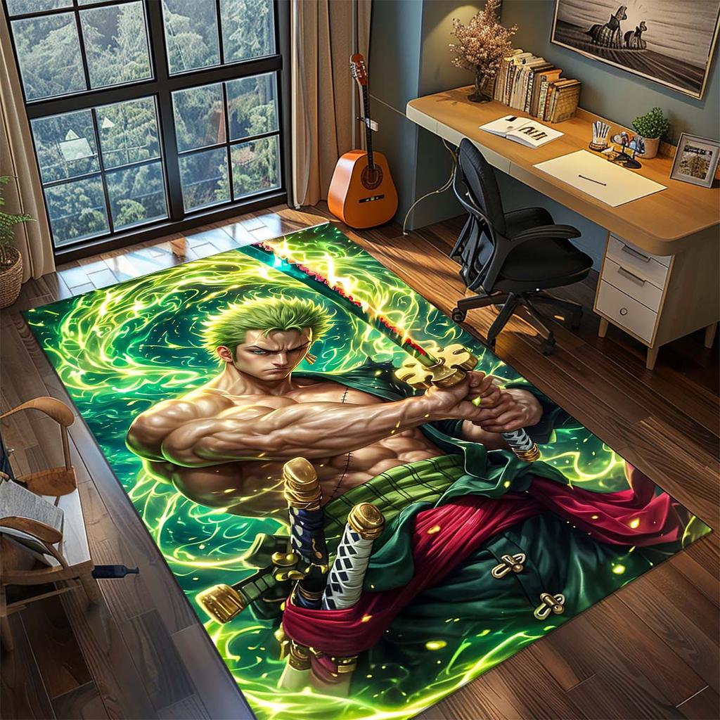 One Piece Anime Rug Carpet Large Area Rug Non Slip Washable Floor Mat Gamer Room Bedroom Home Decor -QJY