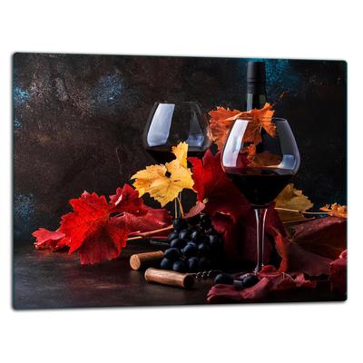 GLASS PLATE CUTTING BOARD 52x40 WINE