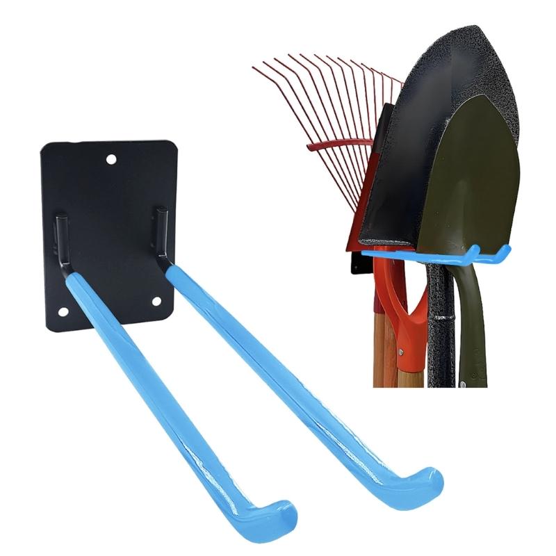 Pack of 2 Iron Reinforced 10Inch Wall Hooks for Securing Tires Ladders Strollers in Garage Basement Storage Area