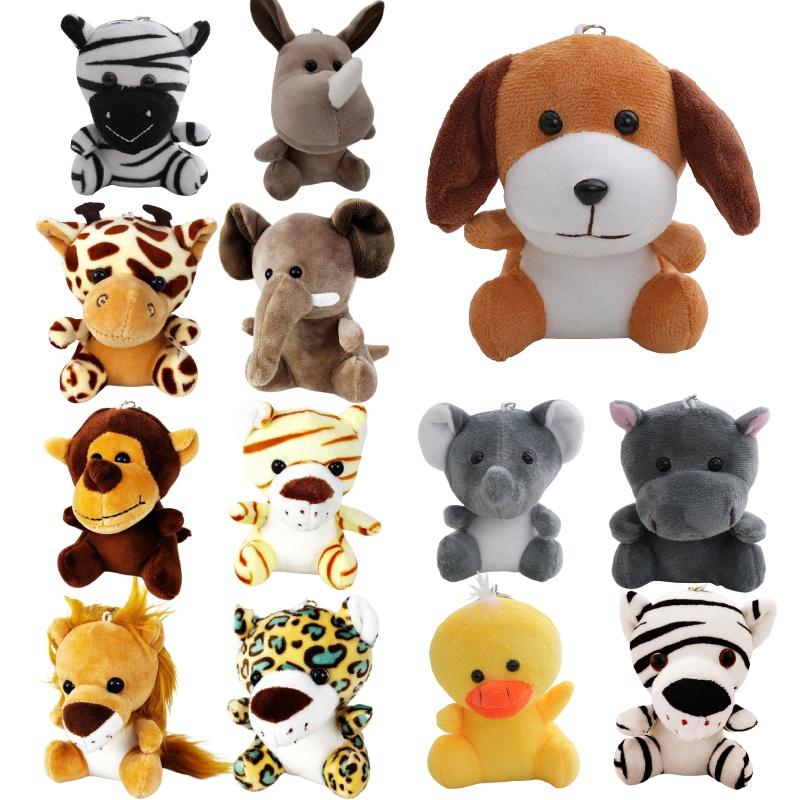 Großhandel mit Greifautomaten-Plüschtieren aus Waldtier-Materialien (10 cm), Tiger und Löwe (Plüschtiere), Schlüsselanhänger, Dekorationen und Accessoires aus Plüsch, PP-Baumwolle, individuell gestaltbar)