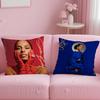 Alicia K-Keys Singer Cushion Cover Comfortable Reversible Pillow Cover Ideal For Car Sofa Bedroom & Beyond
