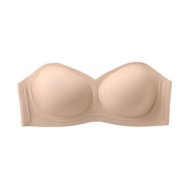 Anti-Slip Strapless Push-Up Bra for Small Chests with Invisible Support and Seamless Design