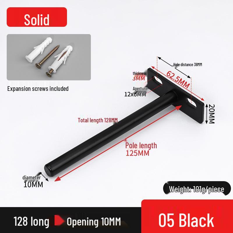 Invisible T-Shaped Shelf Brackets for Concealed Wall-Mounted Bookshelf Support