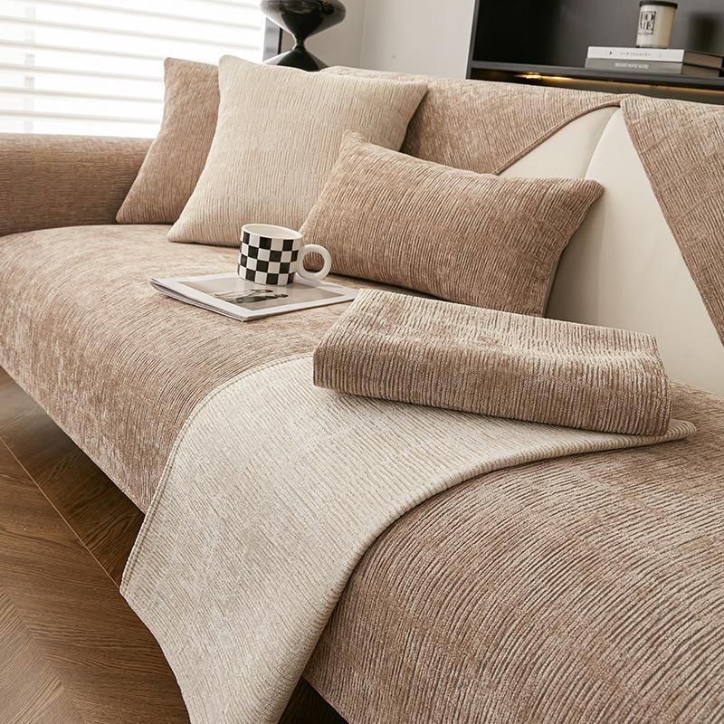 Breathable Cotton-Blend Sofa Cover, Classic Couch Cover And Stretchy Sofa Slipcover For Comfortable Seating