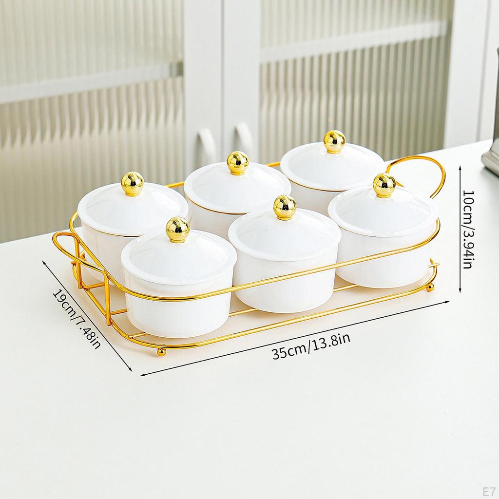 Divided Dried Fruit Plate Nuts Dish with Lid Serving Platter for Living Room