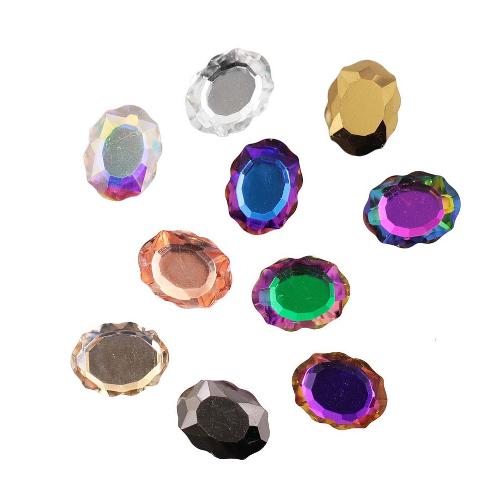 Accessories Oval Mirror Crystal DIY Nail Art Decoration 3D Nail Jewelry Oval Nail Rhinestone