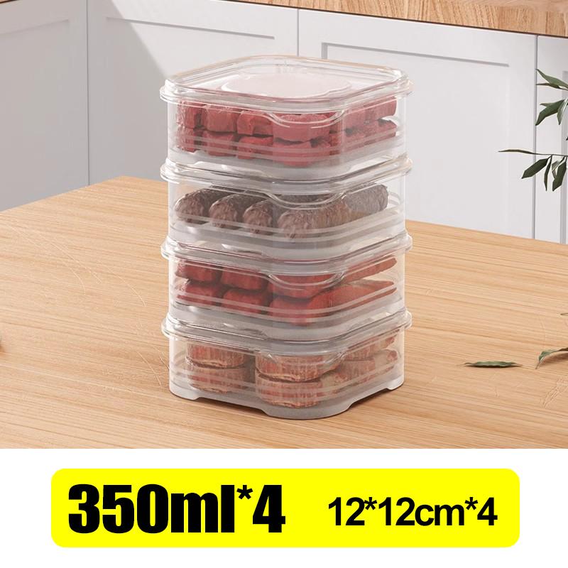 10/1pc Refrigerator Storage Box Food-Grade Meat Fresh-keeping Box Transparent Home Kitchen Vegetable Fruit Sealed Small Crisper