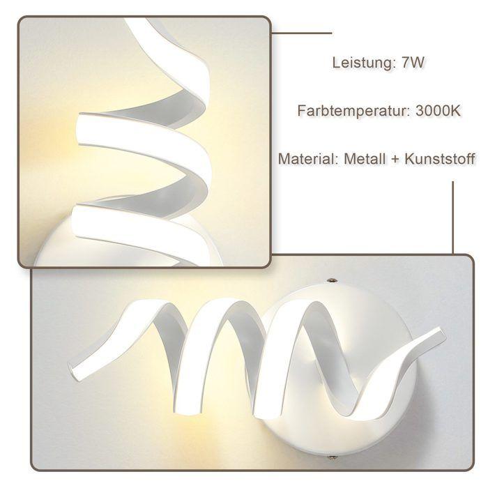 Applique murale LED d'intérieur - NETTLIFE - Nettlife - 7W - Blanc chaud 3000K - Métal design moderne
