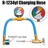 Blue R-1234yf Charging Hose with Manifold Gauge Couplers Kit for Car Air-conditioning A/C Refrigerant Pressure Charging Hose