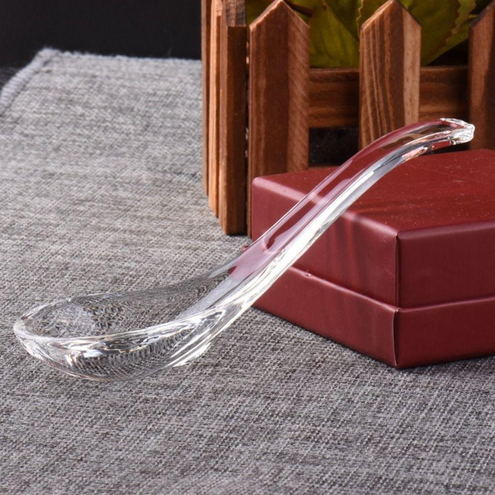 Exquisite Condiment Spoons Transparent Serving Spoons Kitchen Accessories Dessert Teaspoons  Party