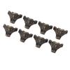 8pcs Jewelry Case Hardware Feet Bronze Zinc Alloy Decorative Legs Corner Protector Feet for Boxes Small Cabinets