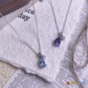 S925 Pure Silver Water Droplet Necklace for Women, Natural Stone, Dense Crystal, Torn Collarbone Chain, Niche Jewelry, Elegant Women's Gift