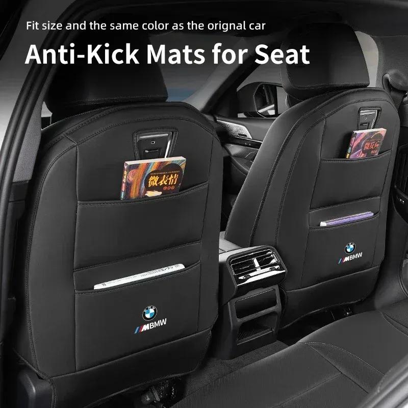 -Car Interior Supplies Rear Seat Kick Mat Child Protection Pads Tools Cars Accessories For BMW M Performance E46 E90 F10 F30 G60