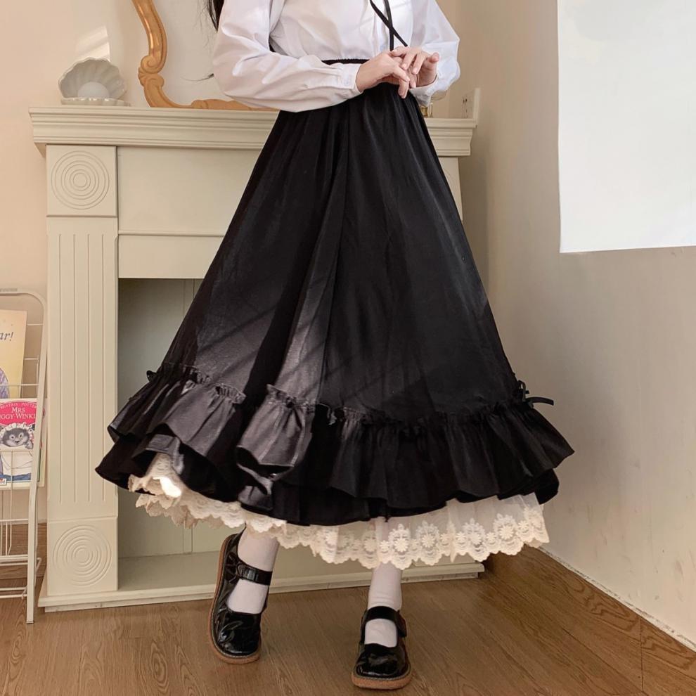 Brown Ruffled High Waisted Long Victorian Skirt Steampunk Skirts Womens Party Wear Gothic Vintage Clothes Medieval Costume Sexy