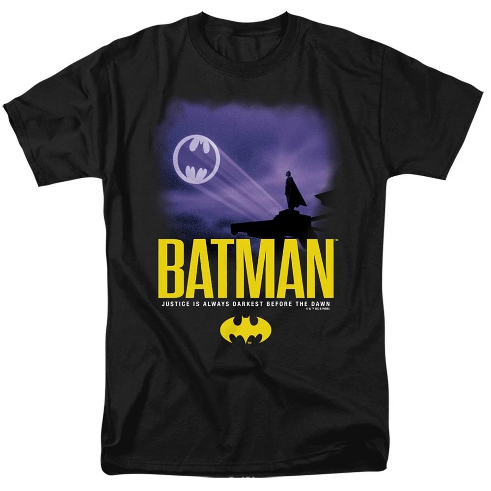 DC Comics - Batman 1989 - Bat Signal In The Sky - Adult Unisex T-Shirt - Black S