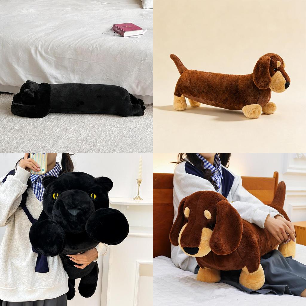 Cartoon Dachshund Plush Toy With Soft Pp Cotton For Kids And Children
