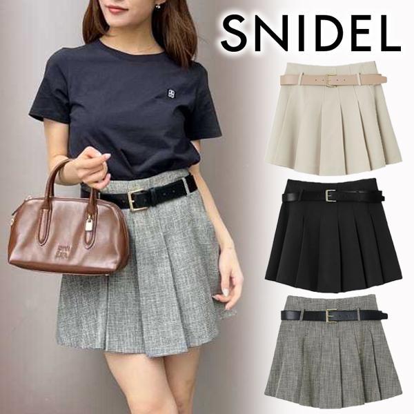 SALE60%OFF/Same-day shipping/SNIDEL Pleated skirt shorts SWFP252135 25SS 2025 Spring/Summer