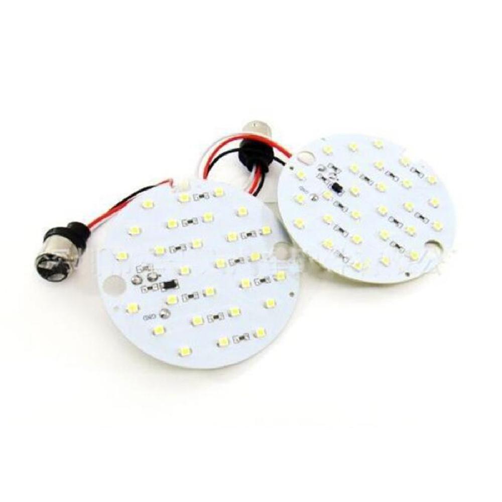 Light 2" Bullet Style 1157 Led Inserts Turn Signal Panel For Sportster Softail