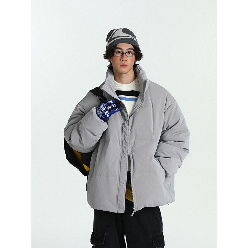 Veste matelassée doudoune tendance pour homme à col montant - Coupe ample, coupe-vent, chaude Hiver 2025