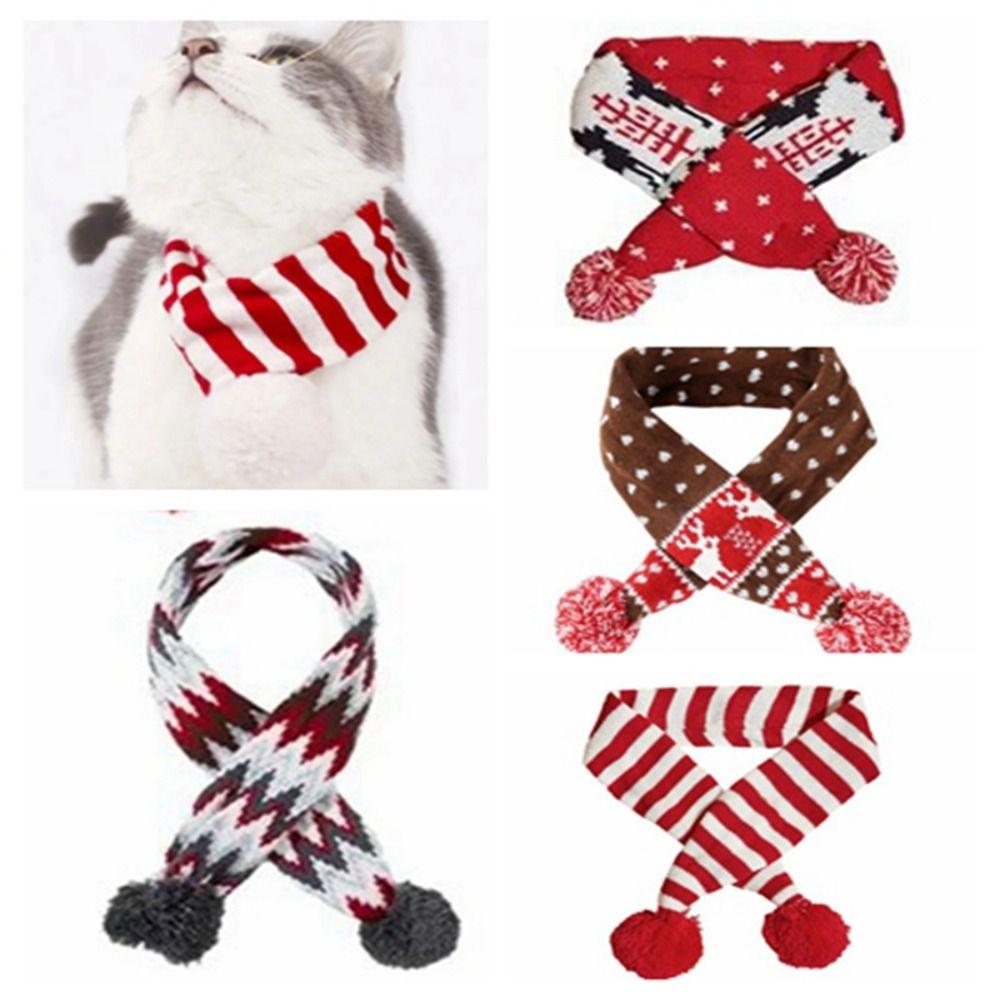 

Elk Pet Scarf Acrylic Fiber Pet Neck Scarf Pet Christmas Supplies Christmas Dog Scarf New Year