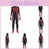 Black Spiderman Cosplay Costume Hooded Bodysuit Halloween Carnival Role Play For Kids And Adults