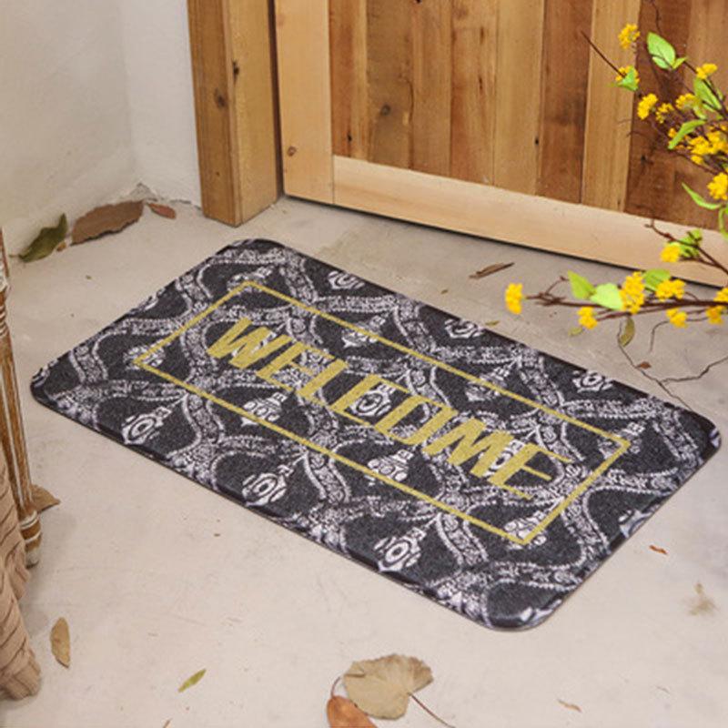 Floor Mat Wire Ring PVC Bathroom Kitchen Door Mat Durable and Stable Anti-slip Dust Removal Door Mat