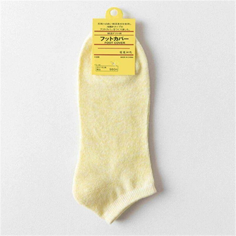 

Барвисті шкарпетки FINETOO Жіночі бавовняні шкарпетки 10 кольорів One size жовтий