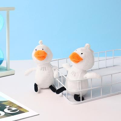 Portachiavi Peluche Anatra Bianca Ciondolo Zaino Scolastico Regalo di Compleanno Decorazione per la Casa Regali