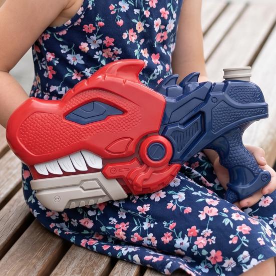 Dinosaur Shape Water Soaker, Kids Outdoor Water Toys, Long Range Water Shooter, Pull-Out Water Fighting Toy for Summer Outdoor Pool Beach