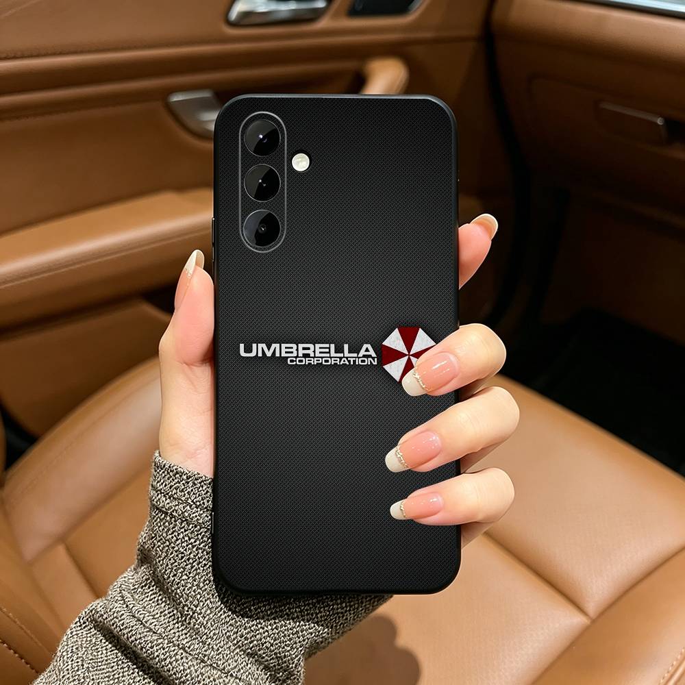 U-Umbrella -Corporation Black Soft Silicone Phone Case for Samsung Galaxy A73, A71, A72, A70, A53, A52, A51
