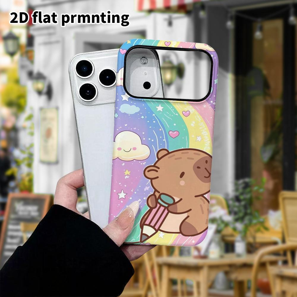 Phone Case: 2D Flat Design Suitable for iPhone 18, 17, 16, 15, 14, 13 Pro Film Protective Case, Couple Style, Rainbow Galaxy, Christmas and Halloween