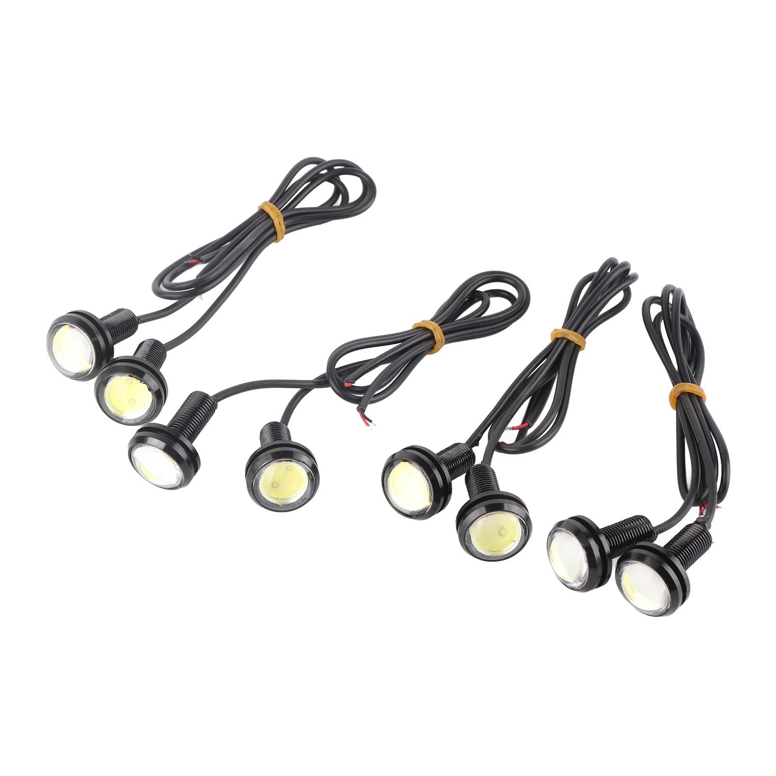 

8 шт. Светодиодные фонари «Орлиный глаз» белые 23 мм 12 В Алюминиевый сплав Водонепроницаемые Пыленепроницаемые Светодиодные автомобильные фонари для