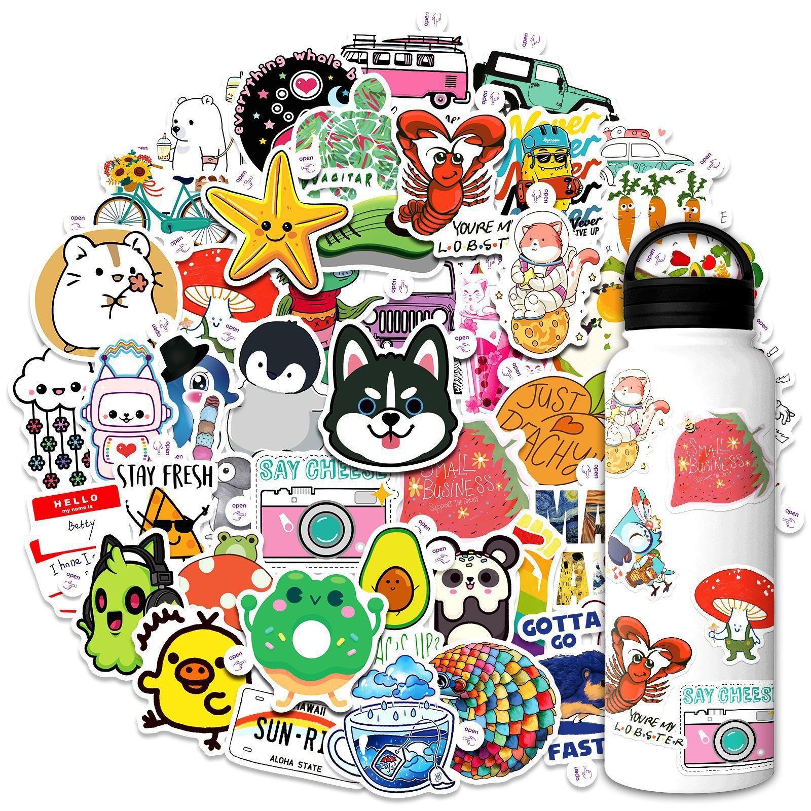

50 Small Ear Stickers Focus On Children S Design Stickers Cute Cartoon Children Stickers