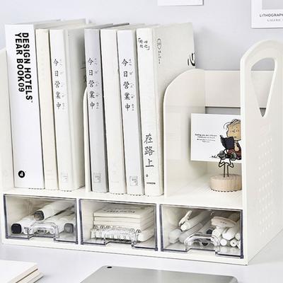 Office Desktop Organizers and Accessories Desk Book Stand with 3 Sliding Drawer for Office Supplies