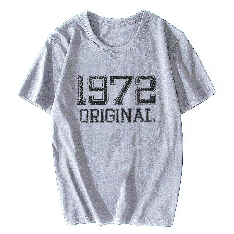 Hipster Made In 1972 Original Vintage T-Shirt Men Cotton T Shirt Dad Father Old Short Sleeve Tees New Arrival Tops