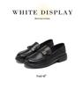 Red Dragonfly Women's Thick-Soled Leather Loafers - British Style Casual Shoes for Spring and Autumn.