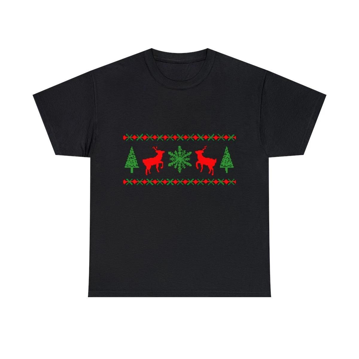 Classic Ugly Christmas Sweater Graphic Tee Shirt, S-5XL L