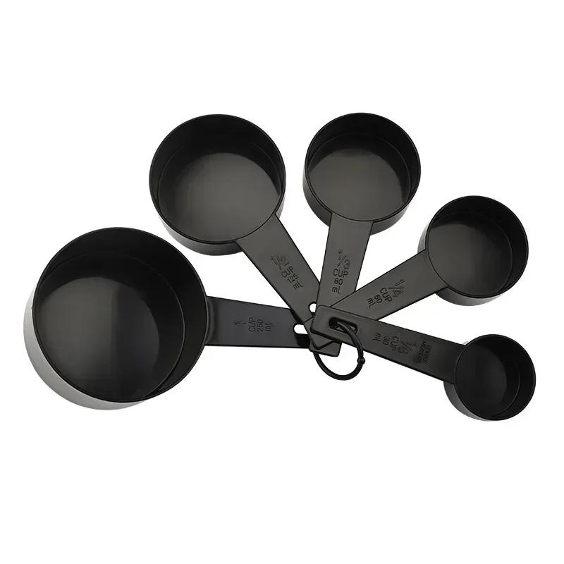 5/10pcs Multi-purpose Measuring Cup Measuring Spoon Gauge Tool Plastic Handle Spoon Flat-bottomed Spoon Kitchen Cooking Gadget