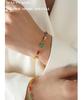 Colorful Retro Rhinestone Patchwork Necklace & Colorfast Bracelet - Simple Titanium Steel Dopamine Jewelry