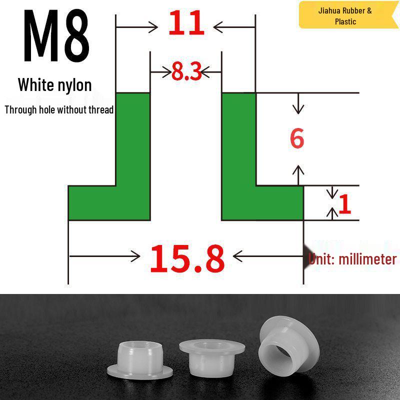 T-förmige Nylon-Dichtungsscheibe M3-M35 Gewinde Isolierabstandshalter