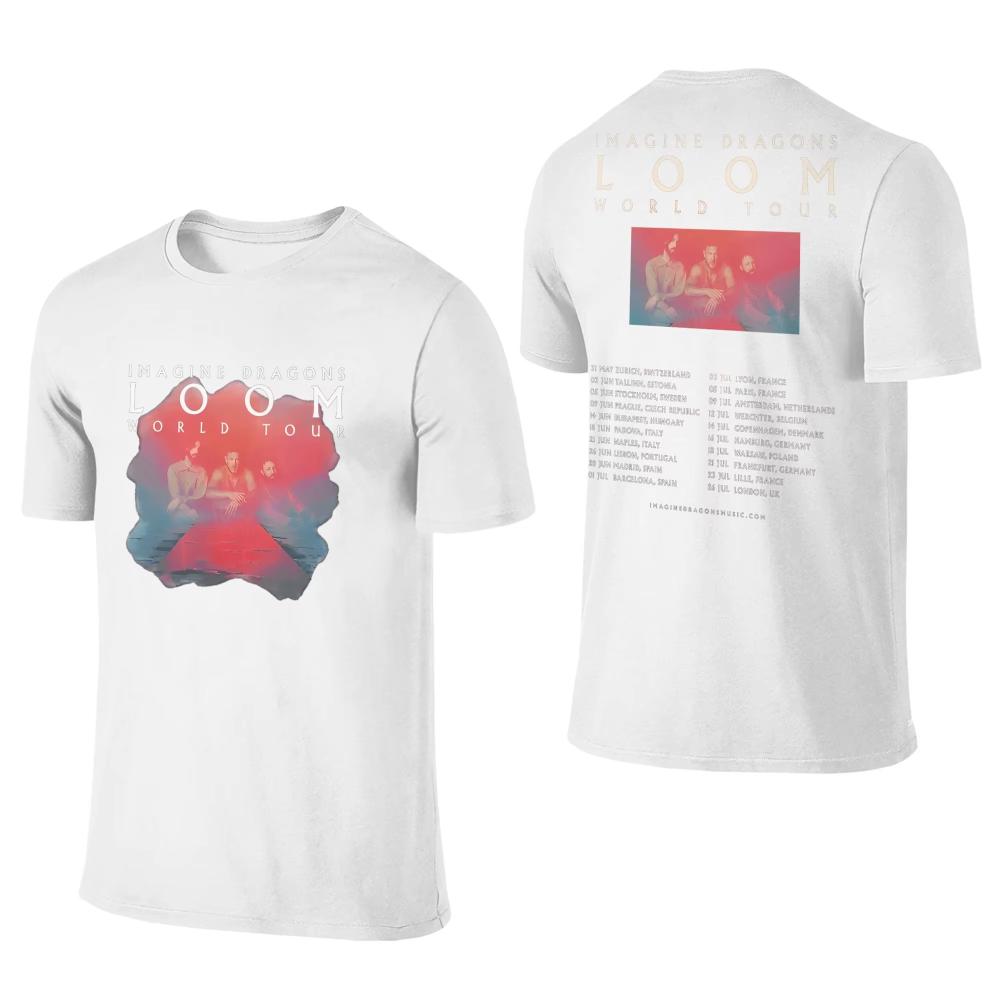 Mens Womens TShirt Imagine Dragons Band TShirts Popular Loom Tour Summer Tees Classic Design Cotton Tops Birthday Present