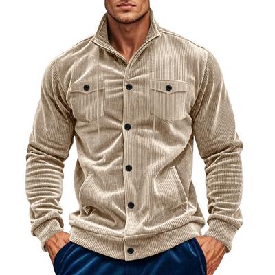 Jacke Frühling Herbst Kragen Multi-Tasche Casual Coat Man