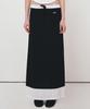 Nigaennikol Double Layered Long Skirt_Black