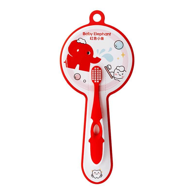 Red Elephant Kids  Divided Bristle Toothbrush розовый