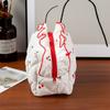 New Cute Women Cosmetic Bag Korean Cherry Print Makeup Bag Travel Toiletry Bag Sundry Storage Organzier Handbag for Girls