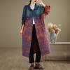 2024 Vintage Tie-Dye Patchwork Denim Trench Coat